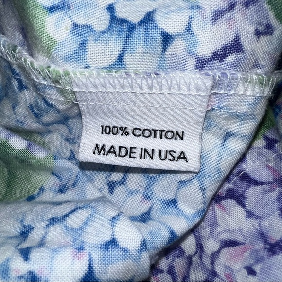 Smiling Button Girls's Sunday Hydrangea Print Short Sleeve Cotton Dress Size 8 - Picture 7 of 7